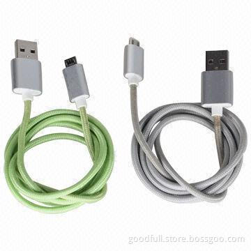 Micro USB Data Cable, Made of Aluminum